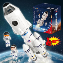 5-in-1 Space Rocket Toy Set Model Space Rocket Launcher Astronaut Toys for Kids
