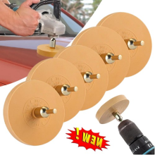 5PCS 88mm Car Decal Remover Rubber Eraser Wheel Tool Drill Adhesive Sticker