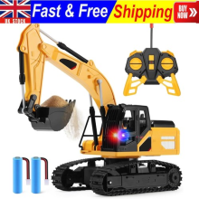 Kids Remote Control Excavator RC Tractor Bulldozer Crawler Truck Toy Digger Car