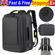 Black Backpack Rucksack Large Mens Womens Bag Travel Work Hiking School Sports
