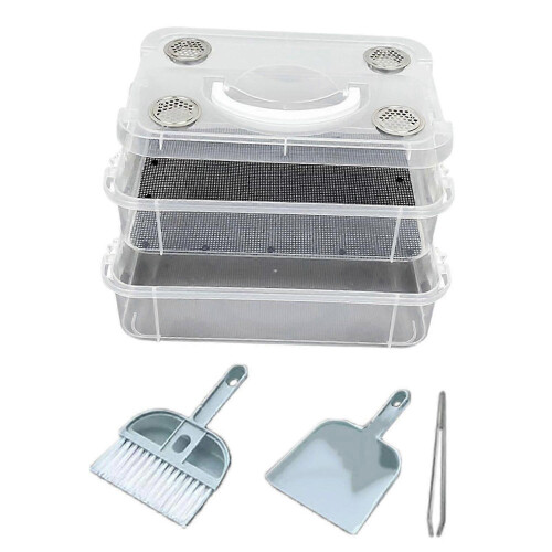 Mealworms Breeding Box Corn Worm Rearing Box Large Capacity Transparent Reusable