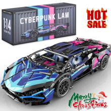 Lambor-ghini Sports Car Technic Building Blocks Static Racing Kit Sealed Blue UK