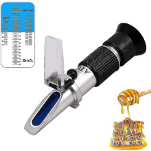 Rifrattometro per apicoltore 3 in 1 per miele e acqua zuccherata - Misura Brix 38-43 e contenuto di acqua con precisio