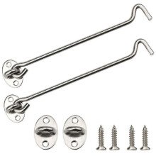 Stainless Steel Heavy-Duty Door Latch Hook 150mm (6 Inches)