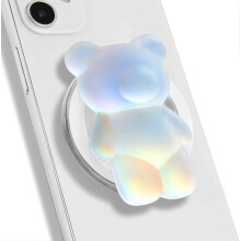 Supporto magnetico per cellulare con impugnatura pieghevole espandibile stile orsetto gommoso 3D per accessorio cellul
