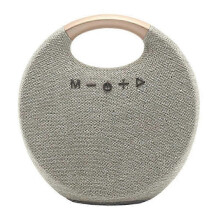 5W Portable Bluetooth Speaker, Colorful Fabric Mesh, Wireless Outdoor Music Box - Gray
