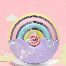 Bubble Machine, Portable Automatic Bubble Blower Machine For Kids, 2000+ Bubbles Per Minute, Silent Design Rainbow Bub