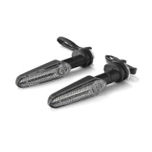 LED-Blinker für Motorräder, E-Mark-zertifiziert, wasserdichte Blinker, universelle Passform, langlebig, Schwarz