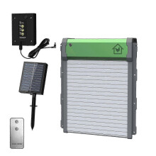 Automatische Hühnerstalltür mit Solarbetrieb, Timer, Lichtsensor und manueller Fernbedienung, 4 Modi, intelligente Ant