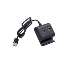 4-in-1 USB 3.0-hub met 2 USB- en 2 Type-C-poorten, snelle gegevensoverdracht en telefoonstandaard voor laptops en tabl