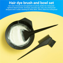 Hair Dye Color Brush and Bowl Set, Hair Color Brush Mixing Bowl Kit ,Tools for Hair Tint Dying Coloring Applicator, 7 Piece Set