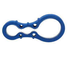 Multi-Flaschenöffner, Tragbar, für Glasdeckel, Dosen, Praktischer, Flexibler Twister, Gummi-Schraubgriff, Kappengerät, Blau