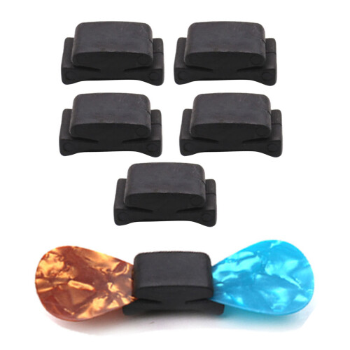 5pcs Guitar Pick Holder Portables Pick Holder Durability Rubber 1