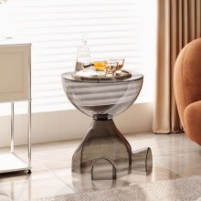 Pink Cartoon Side Table Plastic 1 Piece