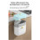 Kitchen Wall Mounted Trash Can Non Perforated Dual-Purpose Wall Mounted Flip Cover Trash Can Bathroom Garbage Bin 8