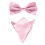 Men's Satin Solid Bow Tie and Pocket Square Set 1