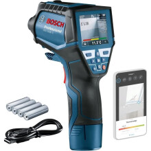 Bosch Professional Infraroodthermometer GIS 1000 C (met app-functie, temperatuurbereik 40 C tot 1000 C, 4 batterijen