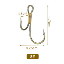 Double Fishing Hook High Carbon Steel 20Pcs