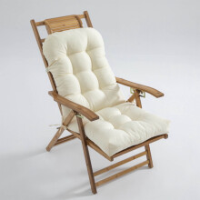 Adirondack Chair Cushion Beige 44x20in High Back with Ties