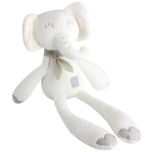 (White, 40cm) White Long-Legged Elephant Plush Toy, Baby Sleep Companion & Soothing Stuffed Animal, Soft Comforting Sleep Buddy