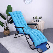 Chair Cushion Light Blue 62.5 x 18.8 in Thick Padded with