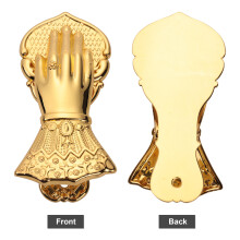 Luxus Chic BüRo Papier Lagerung Clip Ins Schmiede Eisen Gold Vintage Hand Form Legierung Dokument Hand Buch Lagerung Clip Haus Verschluss Klammer