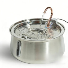 Drinkfontein voor katten, 40 liter (135 oz), met zwanenhals en koperen kraan, inclusief 3 reservefilters.