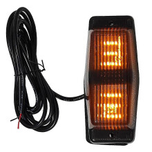 Yhteensopiva etusäleikön LED-merkkivalo MAN-kuorma-autoille ja -kuorma-autoille, savunharmaa, kaksipäinen polttimen merkkivalo