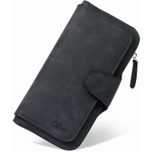 Women's PU Leather Trifold Wallet with RFID Protection 14+