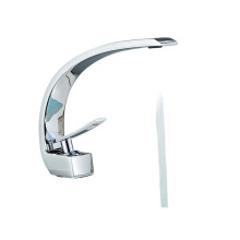Basin Sink Faucet Hot Cold Single Hole Deck Mount