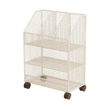 Portable rolling storage stand with shelves