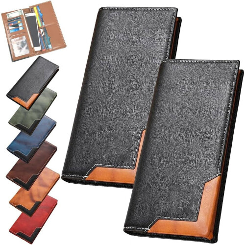 Cowhide Vintage Bifold Wallet with RFID Blocking