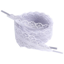 1 Pair Decorative Lace Shoestrings for Women Girls-Purple gray
