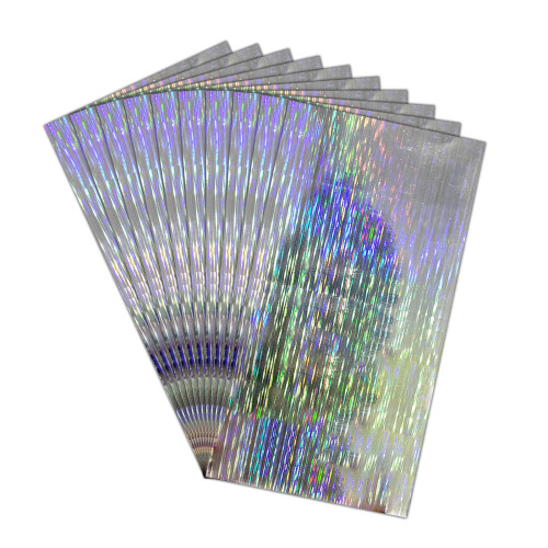 10 Stück Holographics Klebefolie, harte Köder,-02