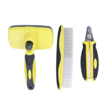 Escova para Cães e Gatos com Limpeza Automática, Massagem e Aparador de Unhas, Remove Pelos Soltos, Cuidado Diário