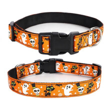 Unique Pattern Halloween Dog Collar, Adjustable for Various Dog Sizes, Quick Release Buckle for Hassle-Free Dressing
