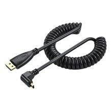 Cable de vídeo HDTV con puerto, cable en espiral, adaptador macho a macho 4K 60Hz, compatible con 1080P para HDTV y portátiles, mu