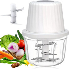 400 ml:n yleiskäyttöinen sähköinen silppuri, USB-ladattava, lihalle, sipulille, valkosipulille, vihanneksille ja pähkinöille