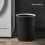 Plastic Small Trash Can Wastebasket, Garbage Container Basket for Bathrooms, Kitchens, Offices, Dorms, (Black) 3