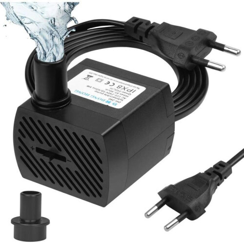 Μίνι βυθιζόμενη αντλία νερού (350L/H, 5W), εξαιρετικά αθόρυβη αντλία ενυδρείου