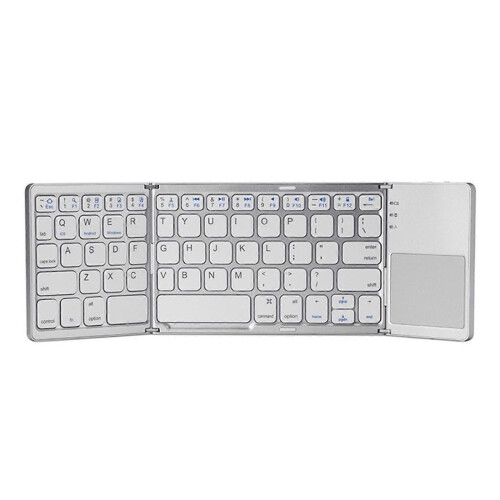 PAVEOS Keyboard and Mouse Bluetooth Keyboard Touchpad Foldable-fold Wireless for White-h