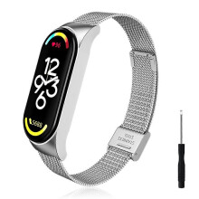 Replacement Wristbands Compatible for Xiaomi Band 7 Metal Straps Waterproof Stainless Steel Straps Easy To Install with Tools