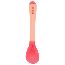 Temperature Sensing Spoons Forks Soft Baby Feeding Spoon GumFriendly Training Fork(Spoon )