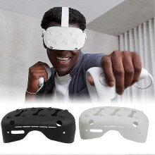 Skyddande skal för VR-headset, kompatibelt med Oculus Quest 2, silikonfodral, stötsäkert headsetfodral