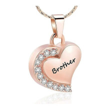 Crystal Cremation Urn Necklace for Ashes Keepsake Birthstone Cremation Jewelry Heart Ashes Necklace for Women Stainless Steel Memorial
