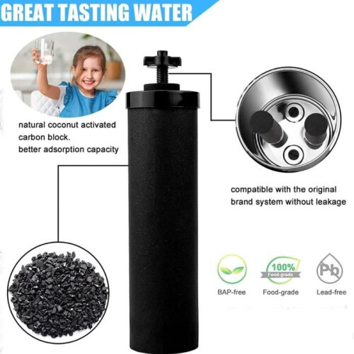Black Activated Carbon Water Filter Element BB9-2 PF-2 Fluoride Reduction Filter Replacement for Water Purification 2