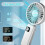 Portable Handheld Fan, USB-C Charging, 1200mAh Battery, 5-Speed Adjustable, White with Loop Strap 4