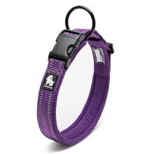 Reflective Pet Collar, Ergonomic Design Soft Mesh Padding, Stainless Steel O-Ring For Heavy Duty Lightweight Pets