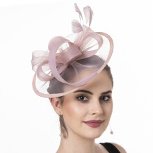 Fascinator Hat With Headbands and Clip For Themed-Naked powder