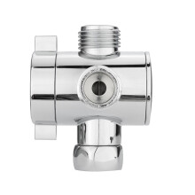 1/2 inch 3-Way T-adapter Diverter Valve Adjustable Shower Arm Mounted Diverter Valve Bathroom Hardware Accessory
